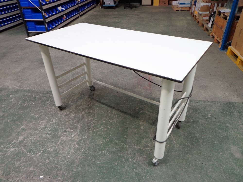 Proprietary Mobile Laboratory Bench with Under Slung Power and with Light Trespa Type Worktop.
